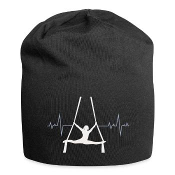 Aerial Silks Tänzer Aerialist Air Yoga Herzschlag - Jersey-Beanie - Schwarz - Vorne