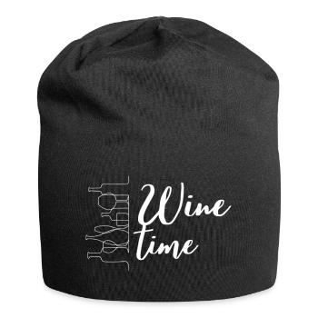 Wine time Design modern - Jersey-Beanie - Schwarz - Vorne