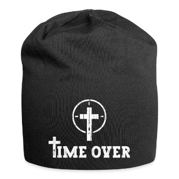 Jesus Christ Is Coming Soon - Time Is Over - Jersey Beanie - black - Front
