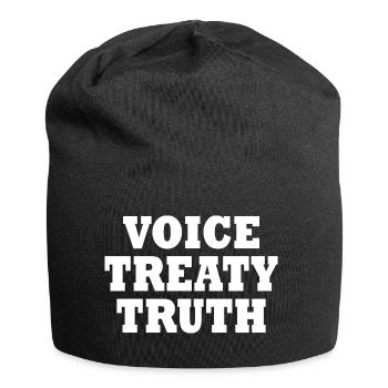 Voice treaty truth - Jersey Beanie - black - Front
