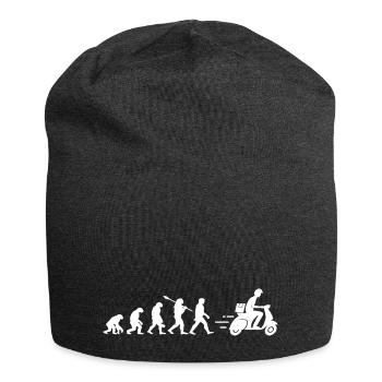 The evolution of the delivery person - Jersey Beanie - charcoal grey - Front