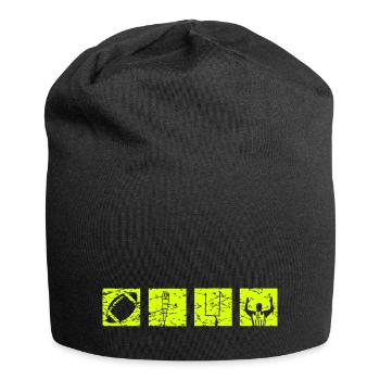 Symboles du football américain Carrés - Bonnet en jersey - noir - Devant