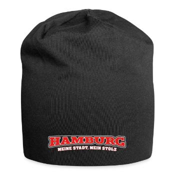 Hamburg - Jersey-Beanie - Schwarz - Vorne