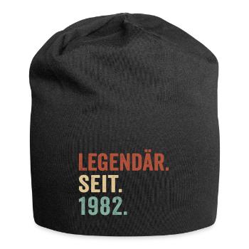 Legendär seit 1982 retro 1982 - Jersey-Beanie - Schwarz - Vorne