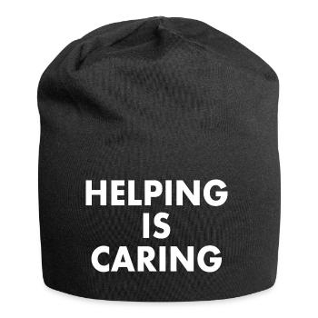 Helping is caring - Jersey Beanie - black - Front