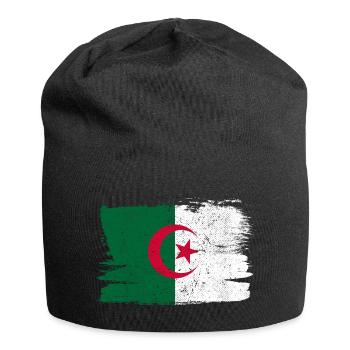 Algerien Flagge Bandiera Peace Vintage - Jersey-Beanie - Schwarz - Vorne