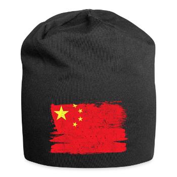 Cina Bandiera China Flag Peace Vintage - Jersey Beanie - black - Front