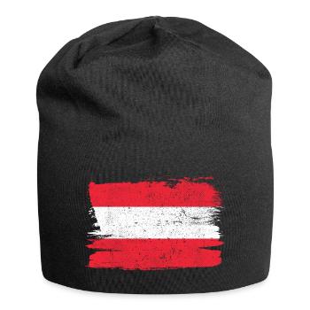 Österreich Bandiera Flagge Frieden Vintage - Jersey-Beanie - Schwarz - Vorne