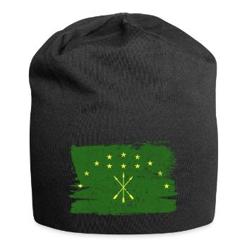 Adighezia Bandiera Adygeja Flagge Frieden Vintage - Jersey-Beanie - Schwarz - Vorne