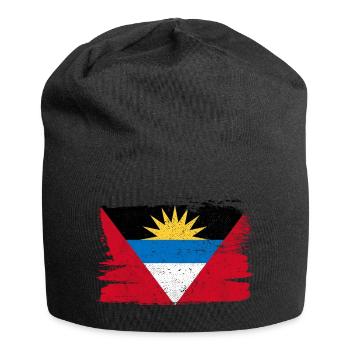Antigua-et-Barbuda Bandiera drapeau paix Vintage - Bonnet en jersey - noir - Devant