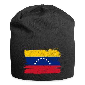 Venezuela Flagge Flagge Frieden Vintage - Jersey-Beanie - Schwarz - Vorne
