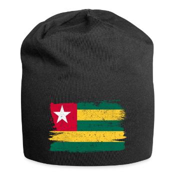Togo Bandiera Flagge Frieden Vintage - Jersey-Beanie - Schwarz - Vorne