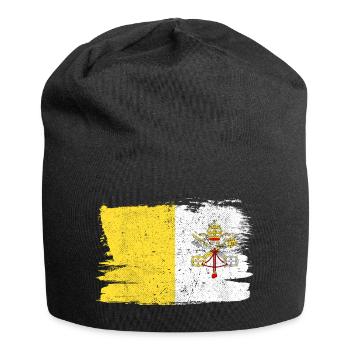 Vatikanstadt Bandiera Vaticano Flagge Frieden Vintage - Jersey-Beanie - Schwarz - Vorne