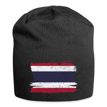 Thailand Flagge Flagge Frieden Vintage - Jersey-Beanie - Schwarz - Vorne