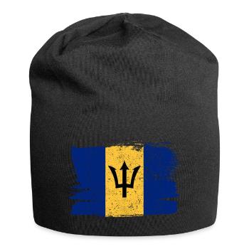Barbados Bandiera Flagge Frieden Vintage - Jersey-Beanie - Schwarz - Vorne