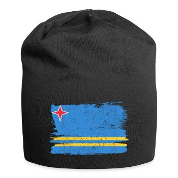 Aruba Bandiera Flagge Frieden Vintage - Jersey-Beanie - Schwarz - Vorne