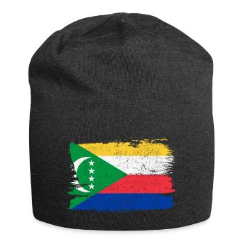 Comoros Bandiera Flag Peace Vintage - Jersey Beanie - charcoal grey - Front