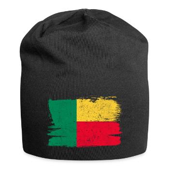 Bénin Bandiera Drapeau Paix Vintage - Bonnet en jersey - noir - Devant
