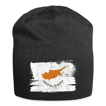 Cyprus Flag Flag Peace Vintage - Jersey Beanie - charcoal grey - Front