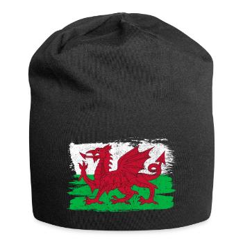 Wales Flag Flag Peace Vintage - Jersey Beanie - black - Front