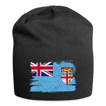 Fiji Flag Flag Peace Vintage - Jersey Beanie - black - Front
