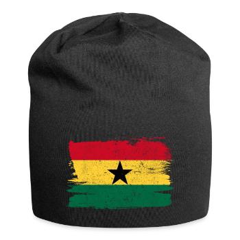 Ghana Flag Flag Peace Vintage - Jersey Beanie - black - Front