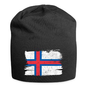 Îles Féroé drapeau drapeau paix Vintage - Bonnet en jersey - noir - Devant