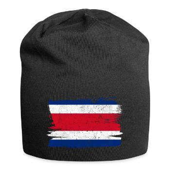 Costa Rica Flag Flag Peace Vintage - Jersey Beanie - black - Front