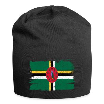 Drapeau de la Dominique Drapeau de la paix Vintage - Bonnet en jersey - noir - Devant