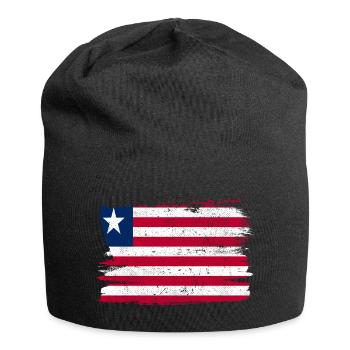 Liberia Flag Flag Peace Vintage - Jersey Beanie - black - Front