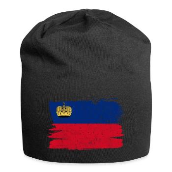 Liechtenstein Flag Flag Peace Vintage - Jersey Beanie - black - Front