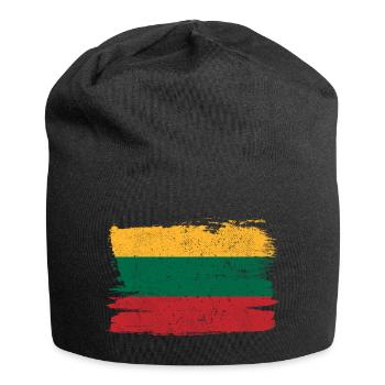 Lithuania Flag Flag Peace Vintage - Jersey Beanie - black - Front