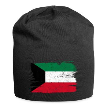 Kuwait Flag Flag Peace Vintage - Jersey Beanie - black - Front