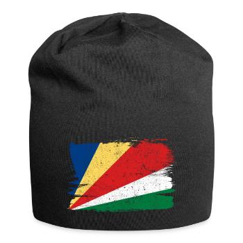 Drapeau des Seychelles Drapeau de la paix Vintage - Bonnet en jersey - noir - Devant