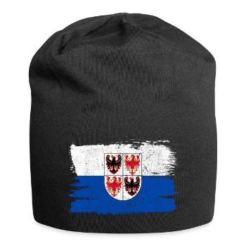 Trentin drapeau Italie drapeau paix Vintage - Bonnet en jersey - noir - Devant