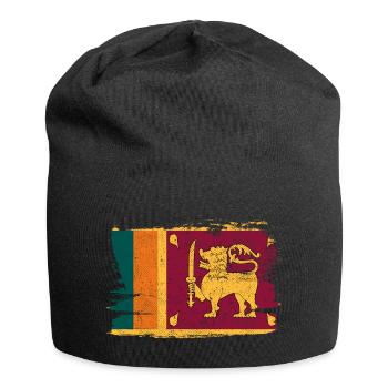 Sri Lanka Flag Flag Peace Vintage - Jersey Beanie - black - Front
