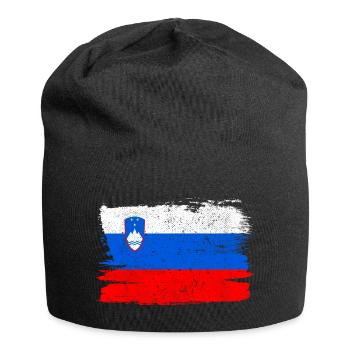 Slovenia Flag Flag Peace Vintage - Jersey Beanie - black - Front