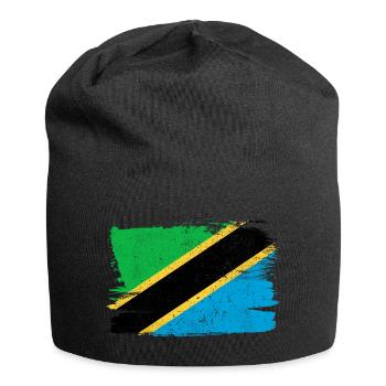 Tanzania Flag Flag Peace Vintage - Jersey Beanie - black - Front