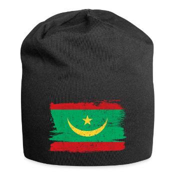 Mauritania Flag Flag Peace Vintage - Jersey Beanie - black - Front