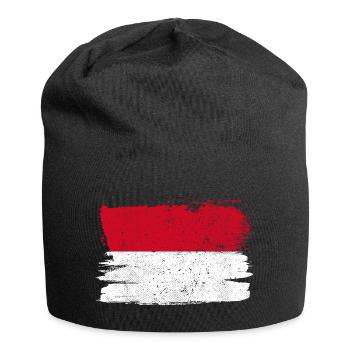 Monaco Flag Flag Peace Vintage - Jersey Beanie - black - Front