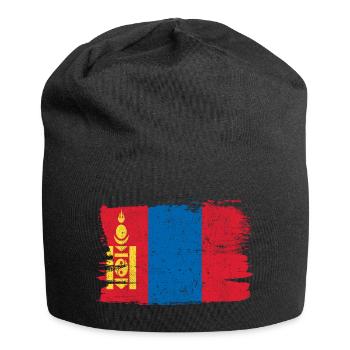 Mongolia Flag Flag Peace Vintage - Jersey Beanie - black - Front