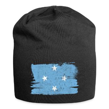 Micronesia Flag Flag Peace Vintage - Jersey Beanie - black - Front