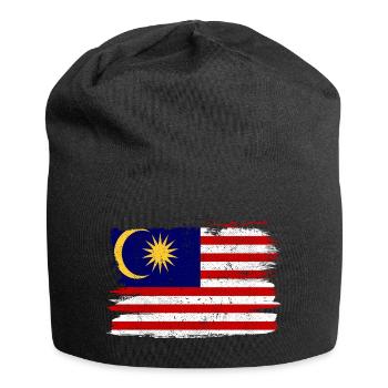 Drapeau de la Malaisie drapeau de la paix Vintage - Bonnet en jersey - noir - Devant