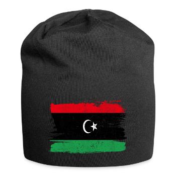 Libya Flag Flag Peace Vintage - Jersey Beanie - black - Front