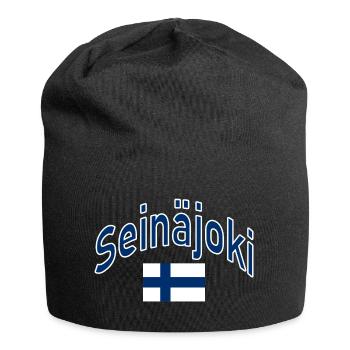 Drapeau finlandais de Seinäjoki - Bonnet en jersey - noir - Devant