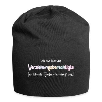 Verziehungsberechtigte - ich bin die Tante - Jersey-Beanie - Schwarz - Vorne