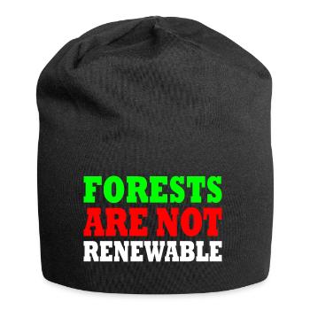 forests are not renewable - Jersey Beanie - black - Front