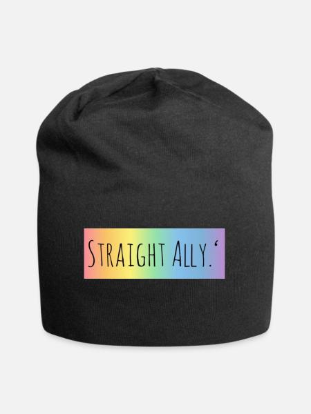 Straight Ally <3 - Jersey-Beanie - Schwarz
