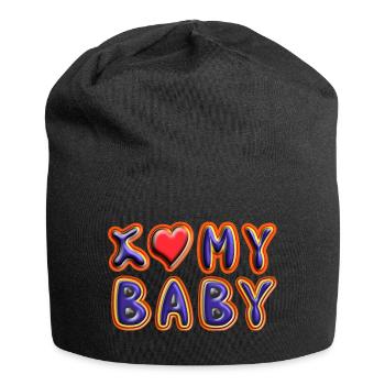 J’aime mon bébé 2 - Bonnet en jersey - noir - Devant