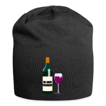 Wein - Jersey-Beanie - Schwarz - Vorne